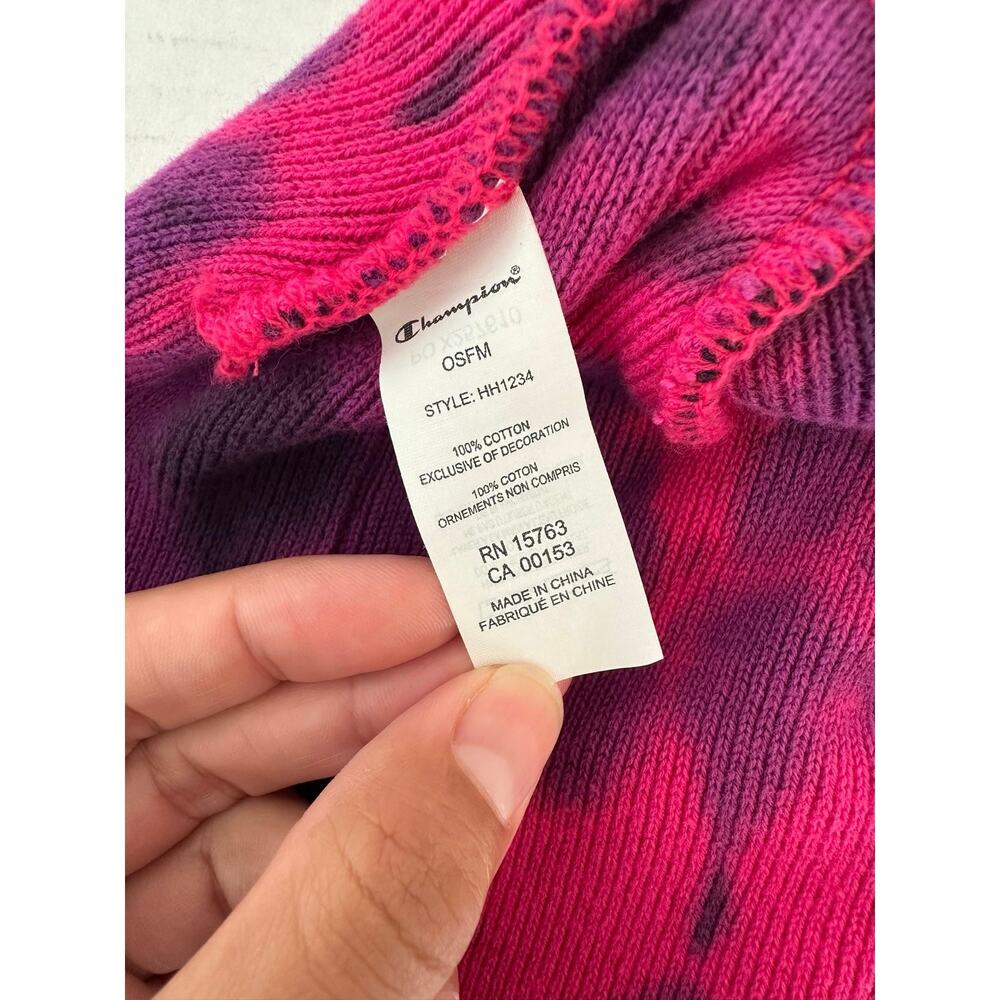 Champion Astro Tie-Dye Knit Cuffed Beanie Hat - Pink & Purple - One Size - Picture 3 of 6